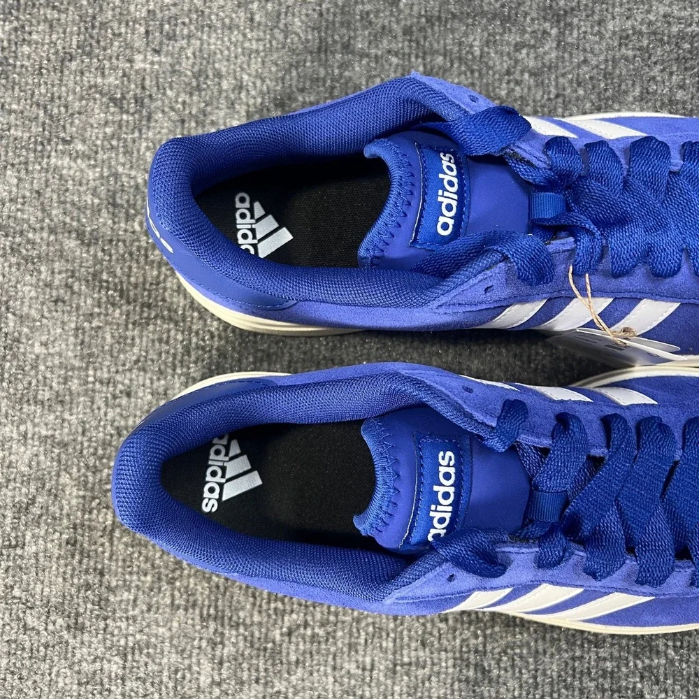 NEW Adidas Grand Court Base 00s Mens 11.5 Blue White Suede Shoes Sneakers IH1039